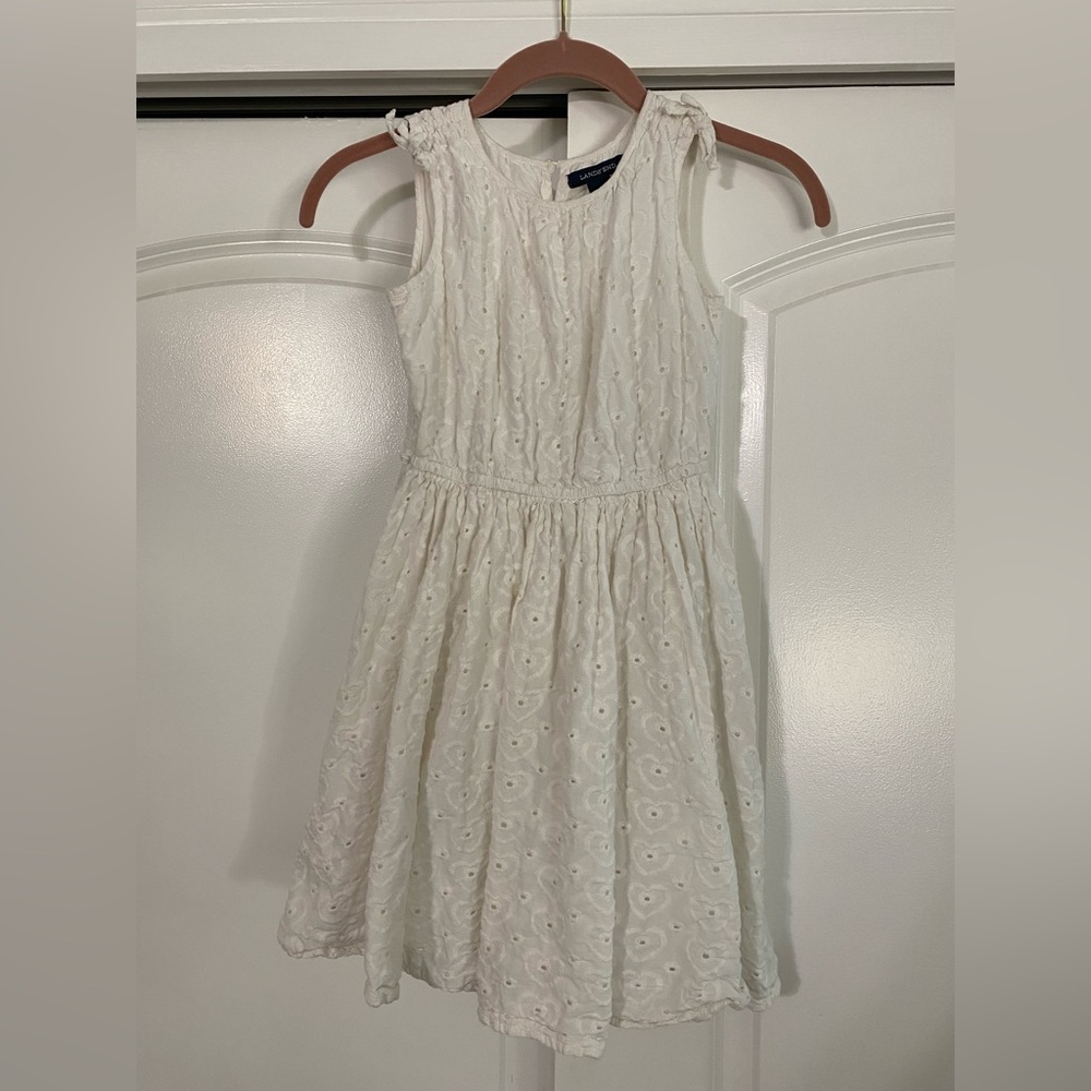 Lands’ End White 7 Girls Dress